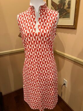 J. McLaughlin Sleeveless Printed Shift Dress Medium.